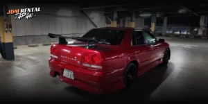 Nissan Skyline GTR in Japan night parking JDM car rental Japan